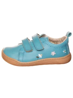Leren barefootschoenen lichtblauw