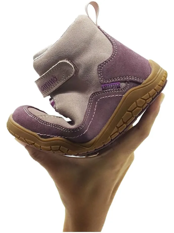 Leren barefootschoenen paars