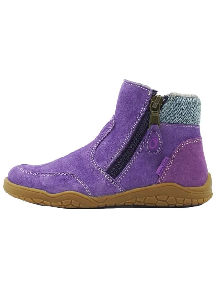 Leren barefootschoenen paars
