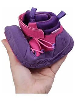 Leren barefootschoenen roze/paars