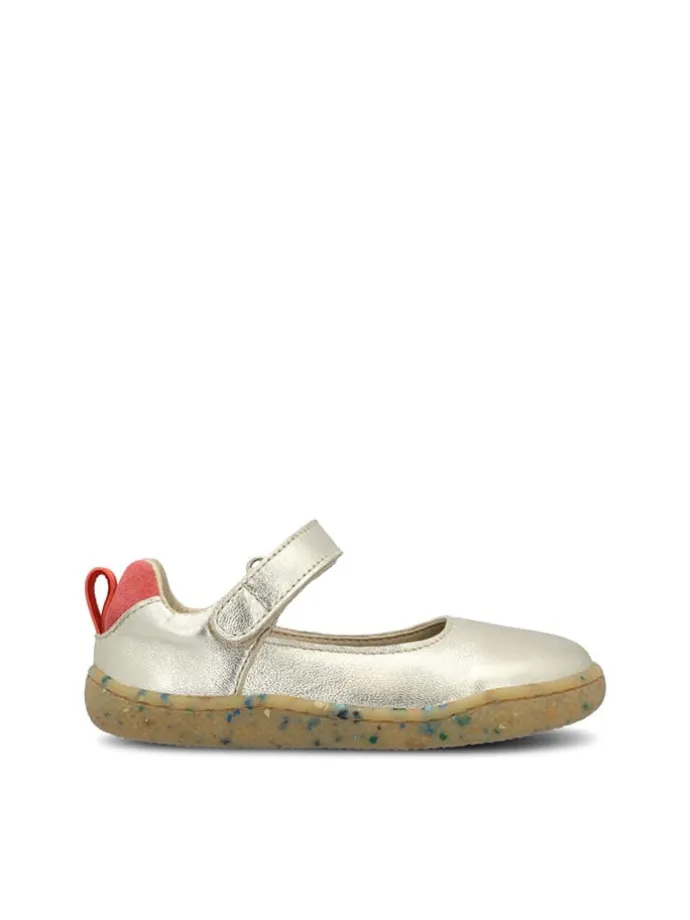 Leren barefootschoenen "Stella" goudkleurig