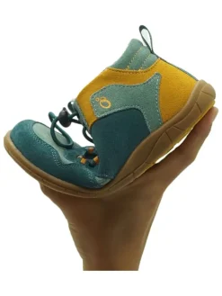 Leren barefootschoenen turquoise