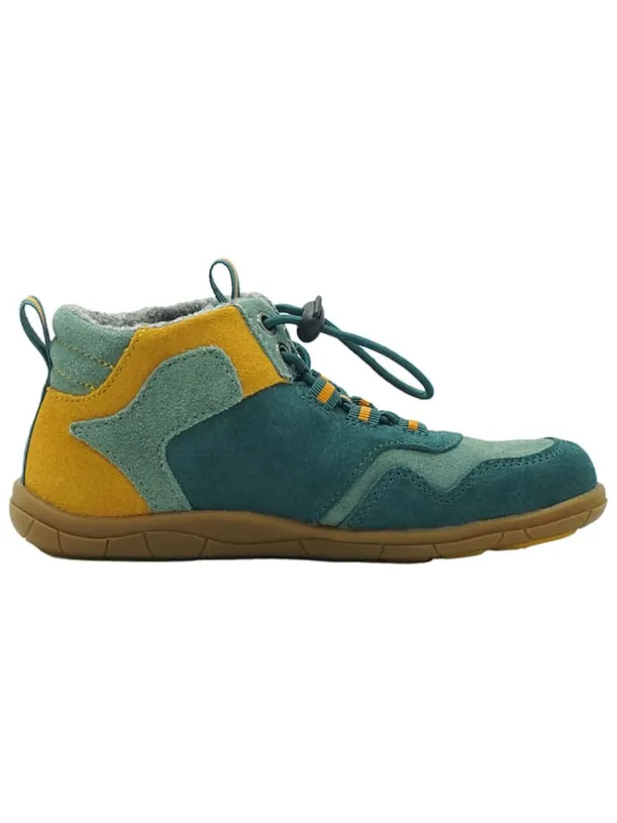 Leren barefootschoenen turquoise