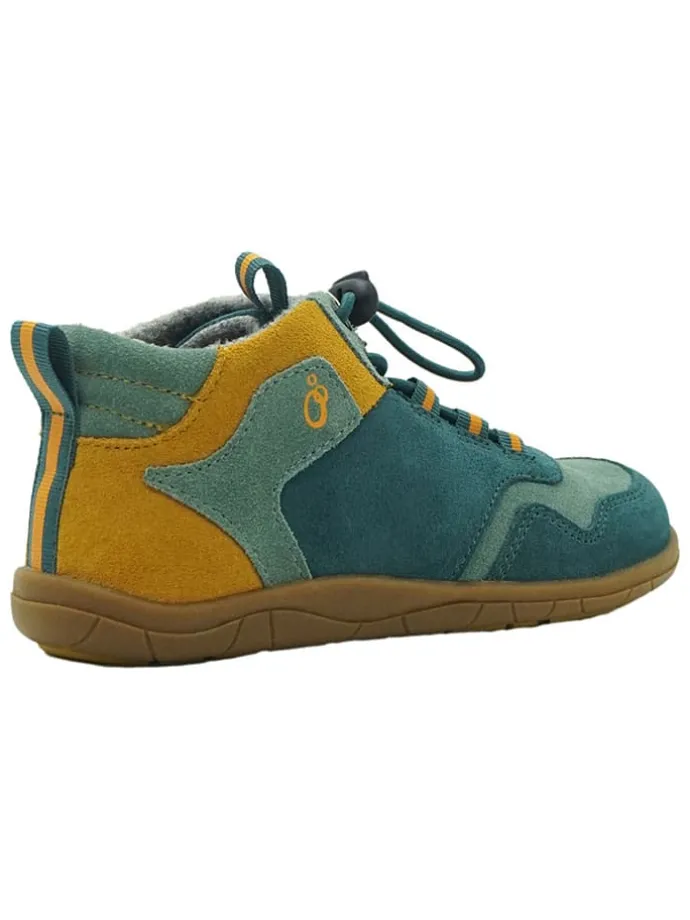 Leren barefootschoenen turquoise