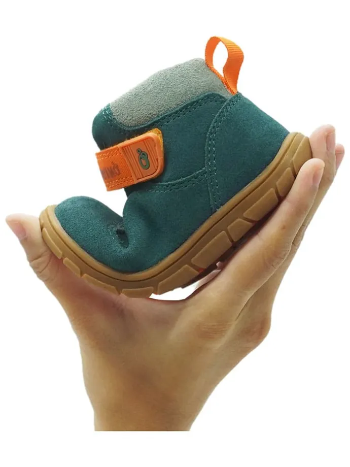 Leren barefootschoenen turquoise