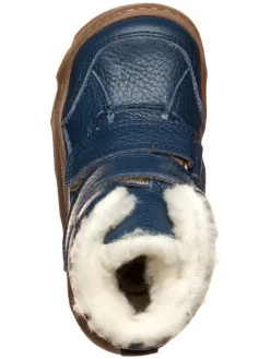 Leren barefootwinterboots donkerblauw