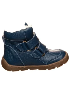 Leren barefootwinterboots donkerblauw