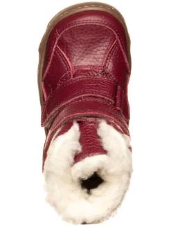 Leren barefootwinterboots donkerrood