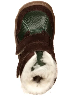 Leren barefootwinterboots groen