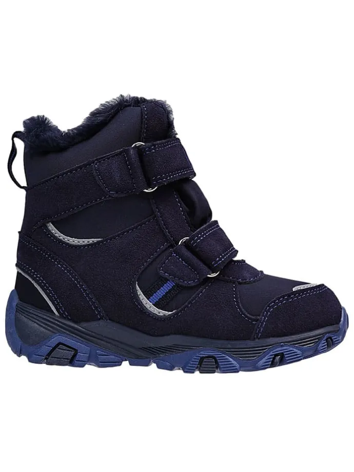 Leren boots donkerblauw