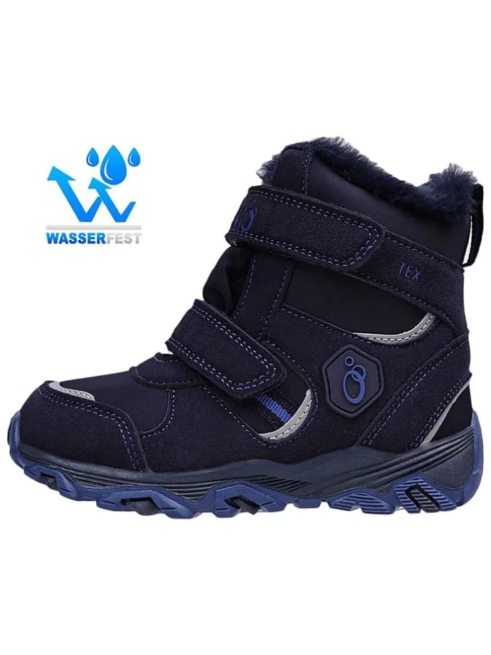 Leren boots donkerblauw