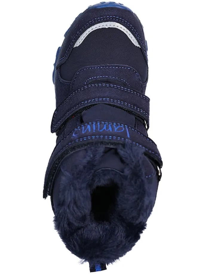 Leren boots donkerblauw