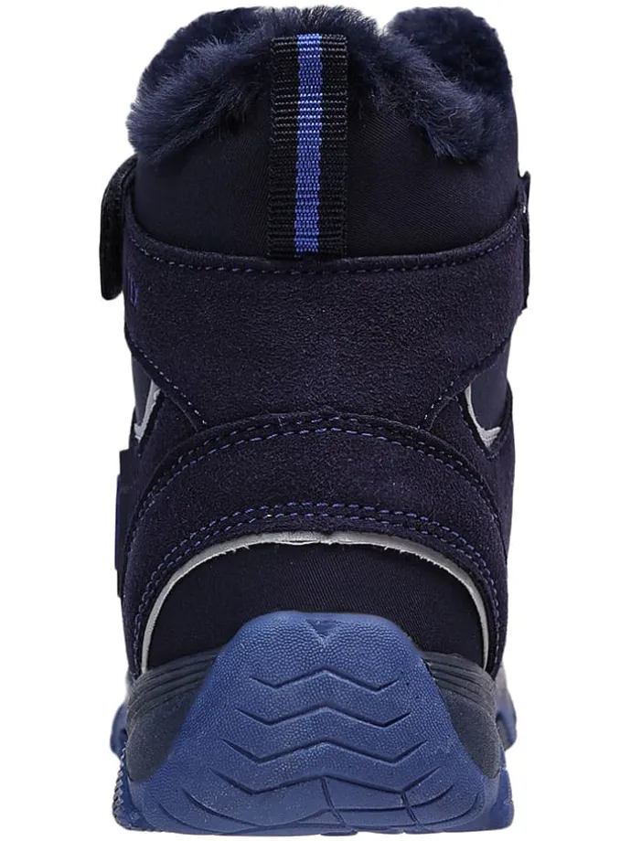Leren boots donkerblauw