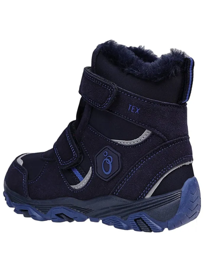 Leren boots donkerblauw