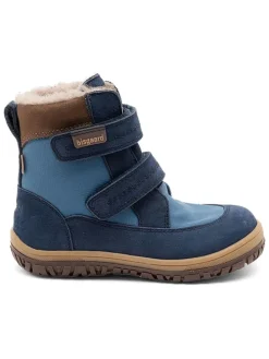 Leren boots donkerblauw