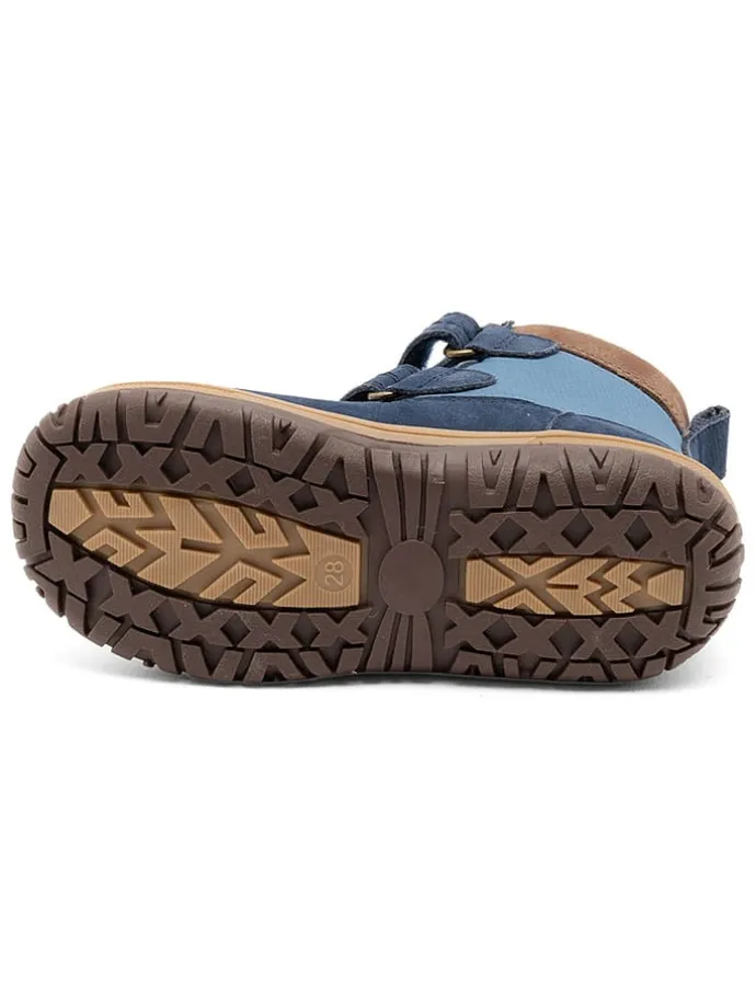 Leren boots donkerblauw