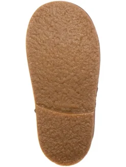 Leren boots donkerbruin/goudkleurig