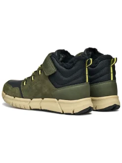Leren boots "Flexyper" kaki