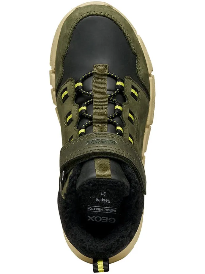 Leren boots "Flexyper" kaki