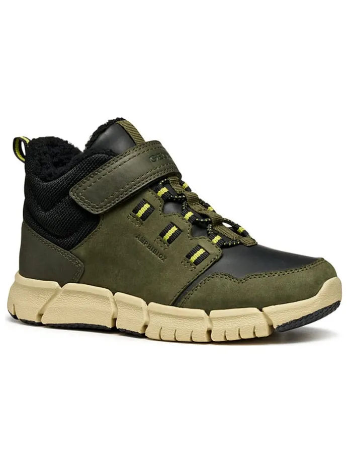 Leren boots "Flexyper" kaki