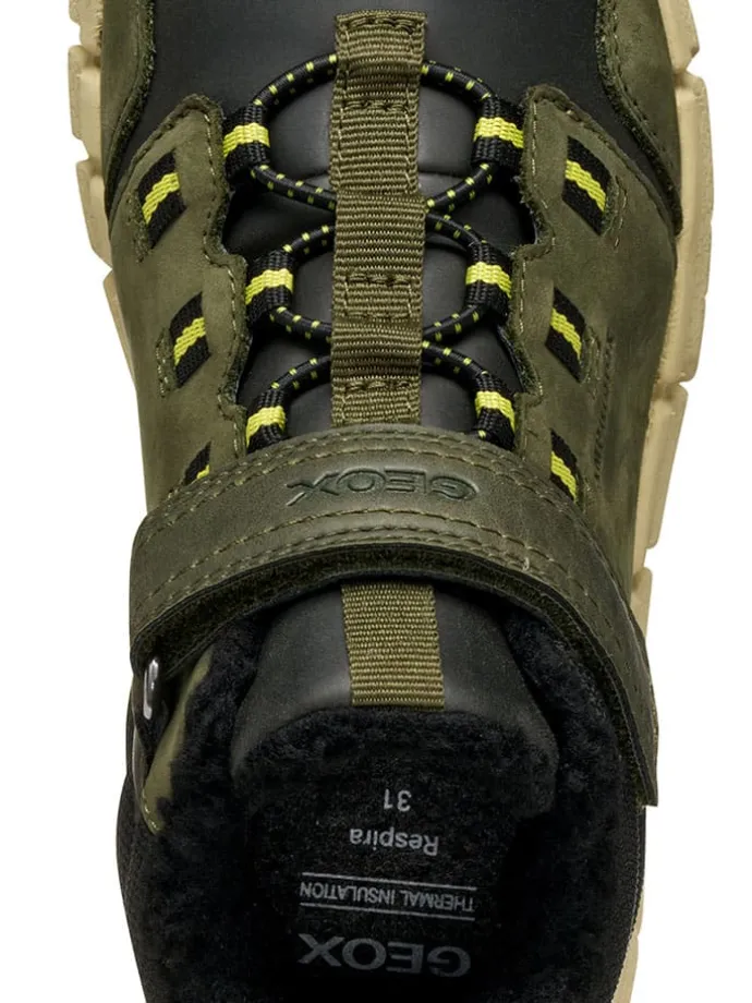 Leren boots "Flexyper" kaki