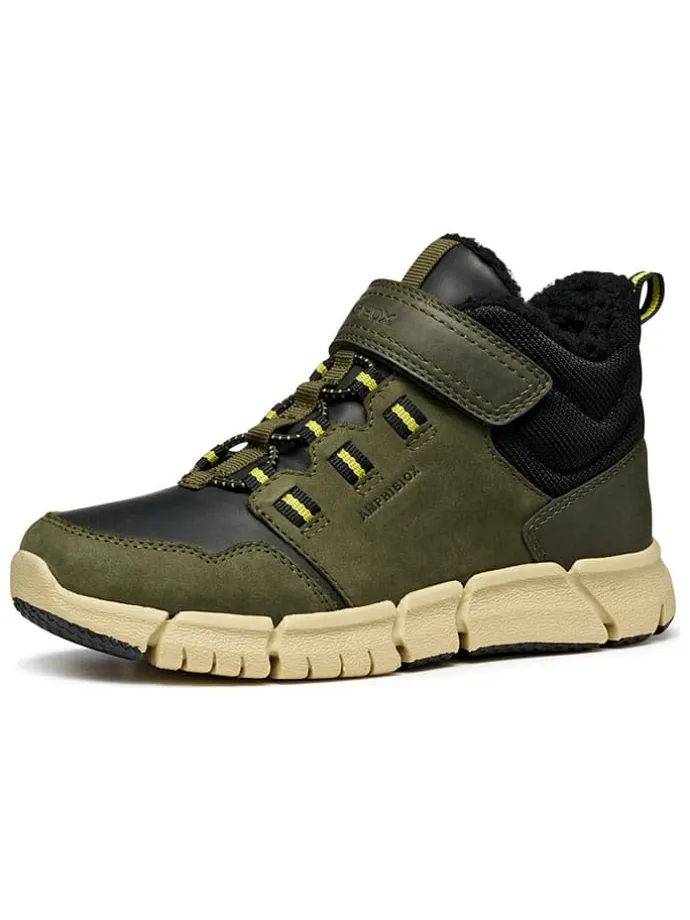 Leren boots "Flexyper" kaki