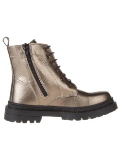 Leren boots goudkleurig