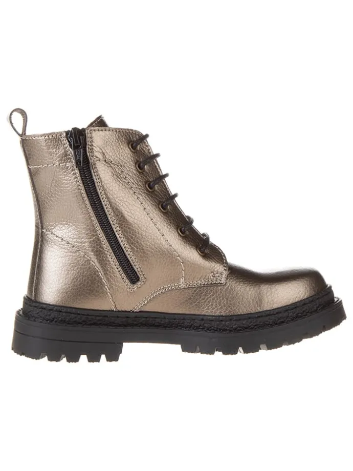 Leren boots goudkleurig