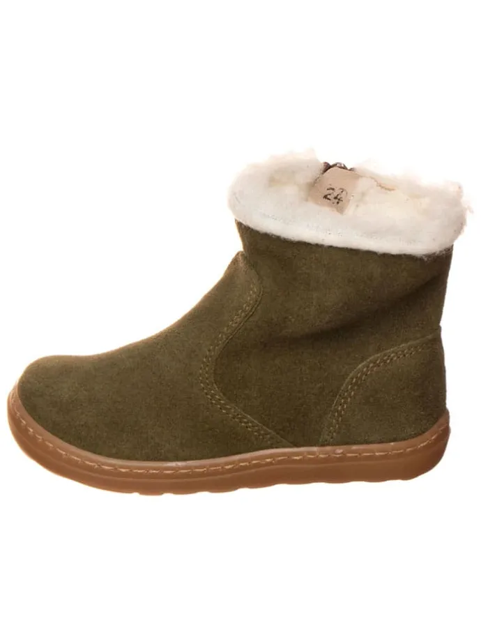 Leren boots kaki