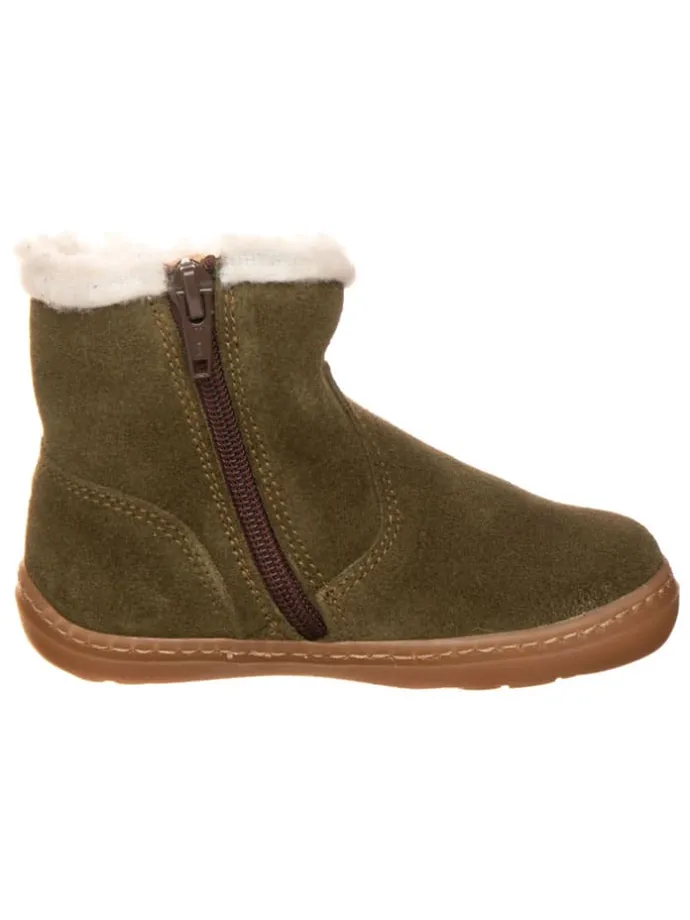 Leren boots kaki