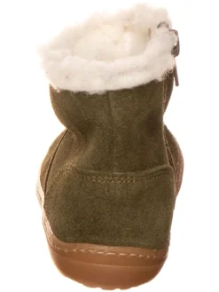 Leren boots kaki