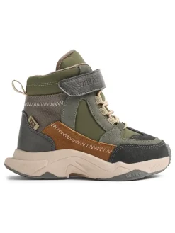 Leren boots kaki
