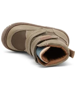Leren boots kaki
