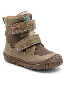 Leren boots kaki