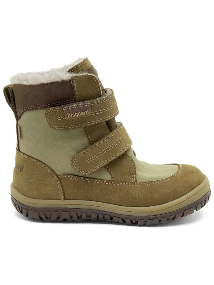 Leren boots kaki