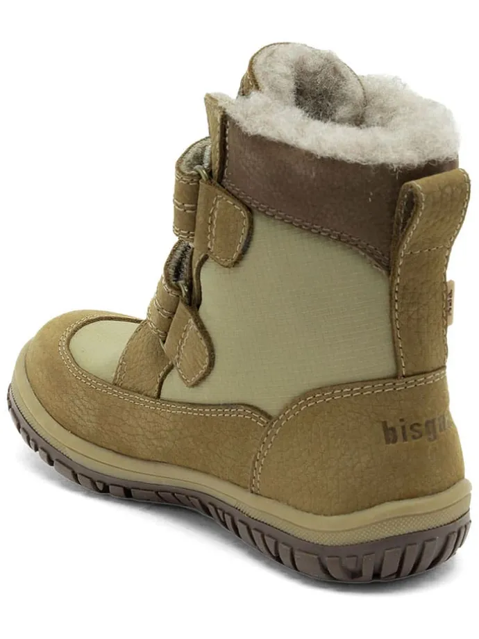 Leren boots kaki