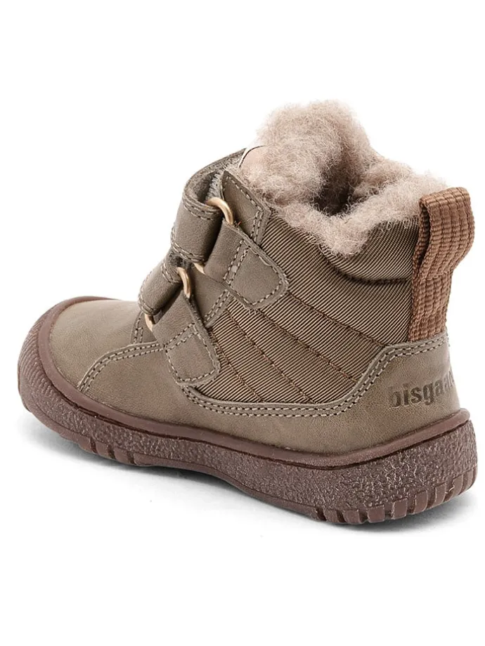 Leren boots kaki