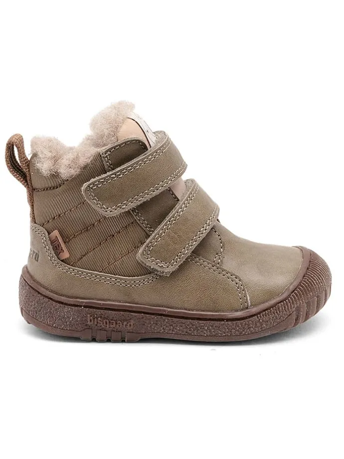Leren boots kaki