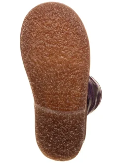 Leren boots paars/goudkleurig