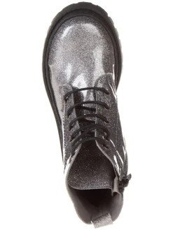 Leren boots zilverkleurig