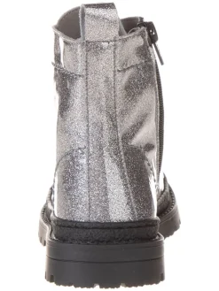 Leren boots zilverkleurig
