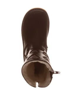Leren boots zwart/zilverkleurig