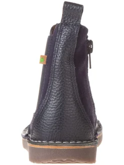 Leren chelseaboots donkerblauw
