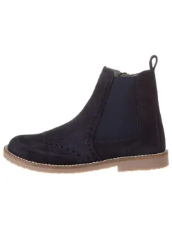 Leren chelseaboots donkerblauw