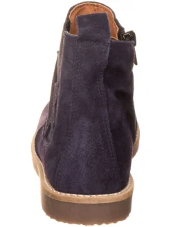 Leren chelseaboots donkerblauw