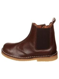 Leren chelseaboots donkerbruin