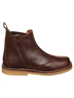 Leren chelseaboots donkerbruin