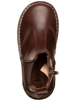 Leren chelseaboots donkerbruin