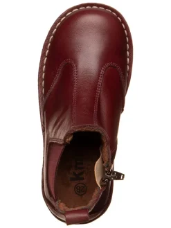 Leren chelseaboots donkerrood