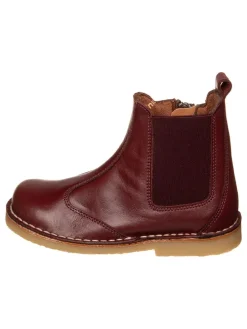 Leren chelseaboots donkerrood